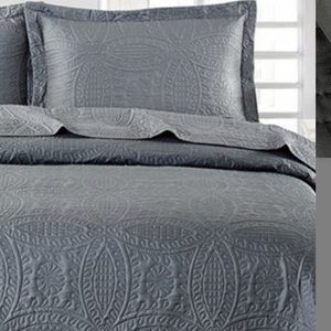 🖤💙 Slate Gray Twin Coverlet Set 💙🖤